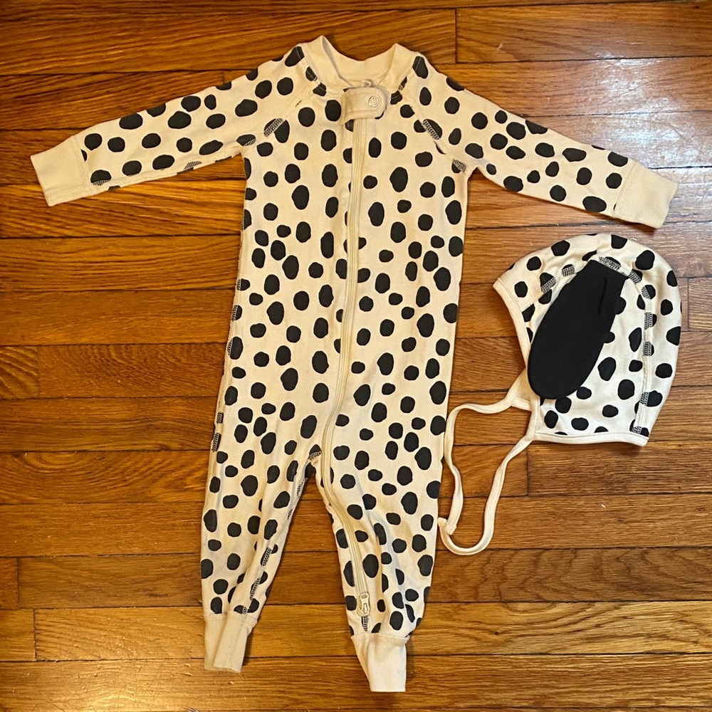 Hanna Andersson Dalmatian Halloween Sleeper and Hat